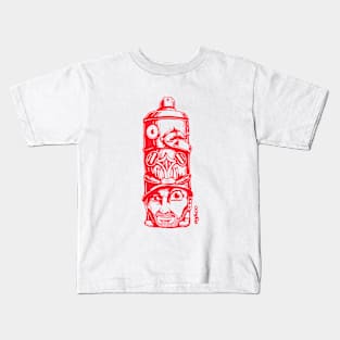 SprayCan Totem - Red Kids T-Shirt